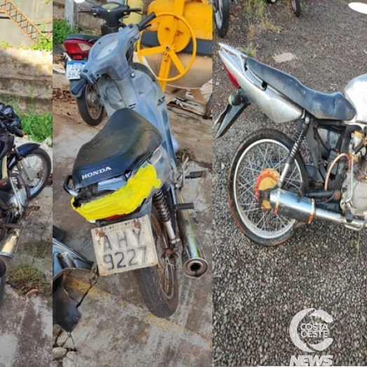 PM de Medianeira recupera motos furtadas