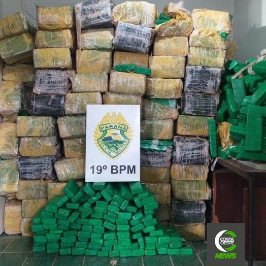 PM de Santa Helena apreende mais de 1,5 toneladas de maconha em Sub-Sede