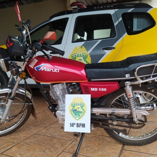 PM recupera moto adulterada em São Miguel do Iguaçu