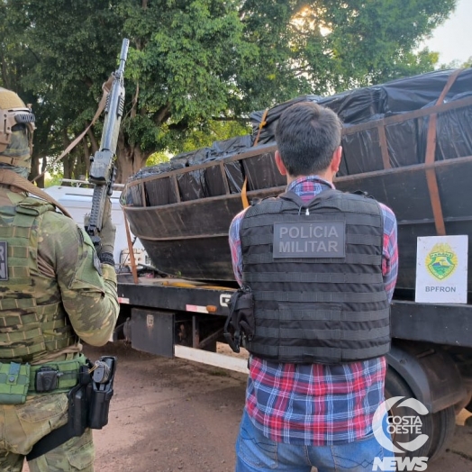 Polícia apreende embarcação com cigarros em Santa Helena