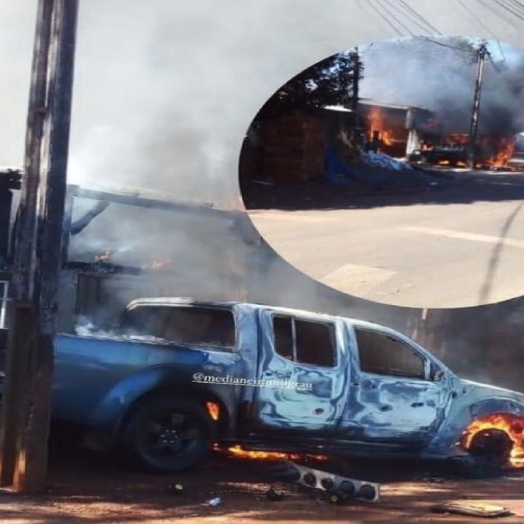 Polícia atende ocorrência com tiros e incêndio em Matelândia
