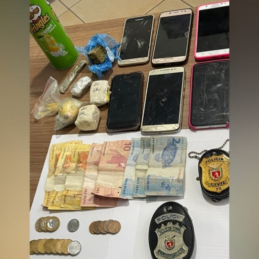 Polícia Civil de Santa Terezinha de Itaipu prende em flagrante suspeito de tráfico de drogas