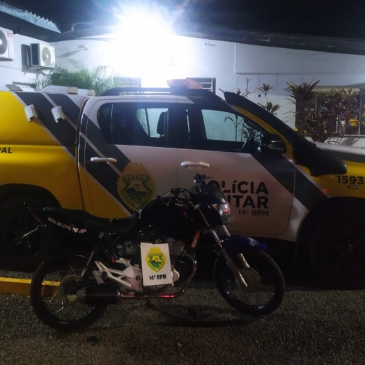 Polícia Militar age rápido e recupera moto furtada em São Miguel do Iguaçu