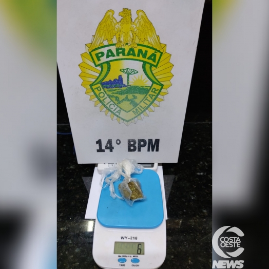 Polícia Militar apreende droga no centro de Medianeira