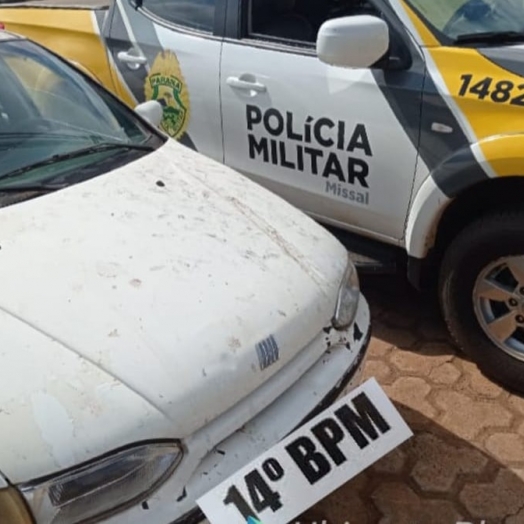 Polícia Militar apreende veículo usado para descer as escadarias da igreja em Missal