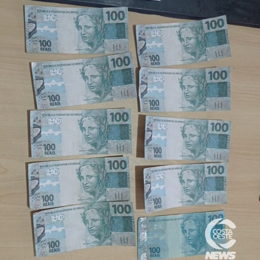Polícia Militar de Diamante do Oeste prende em flagrante homem tentando repassar dinheiro falso em comércio