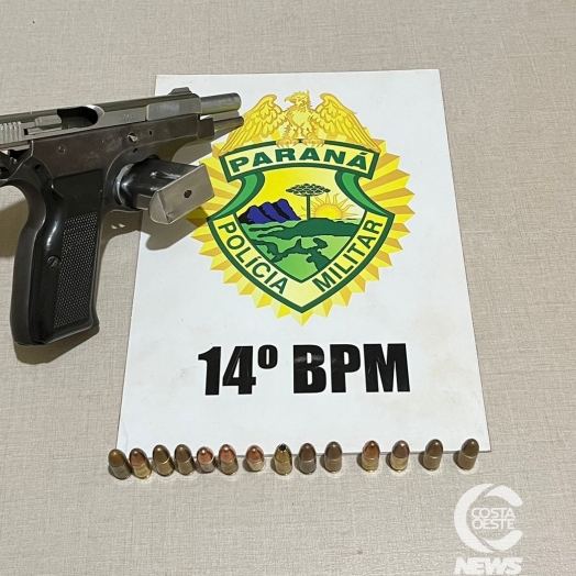 Polícia Militar de Itaipulândia prende indivíduo com pistola 9mm