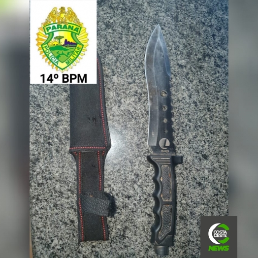 Polícia Militar detém dupla com arma branca em São Miguel do Iguaçu