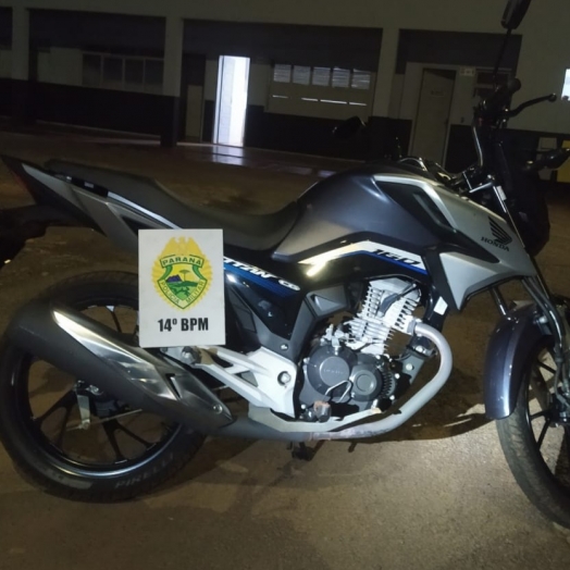 Polícia Militar recupera em Medianeira motocicleta roubada em São Miguel do Iguaçu