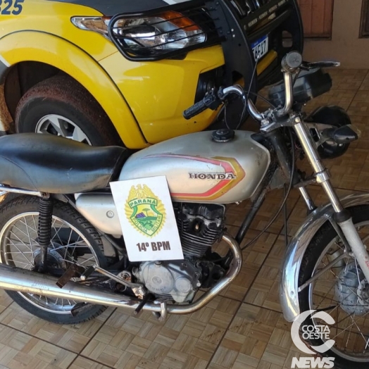 Polícia Militar recupera motocicleta furtada em Missal