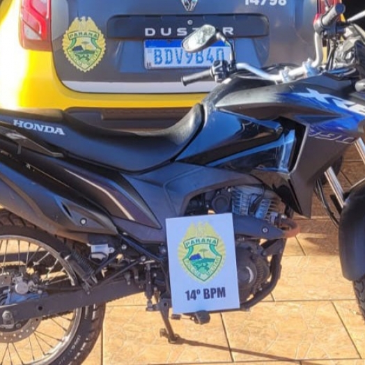 Polícia Militar recupera motocicleta roubada em Missal