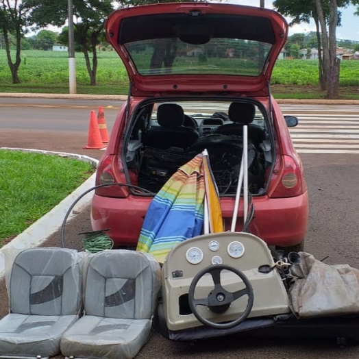 Policiais recuperam produtos furtados e prendem suspeito em Santa Helena