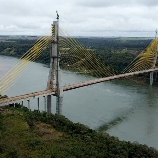 Ponte da Integração em Foz do Iguaçu tem 95,5% das obras concluídas