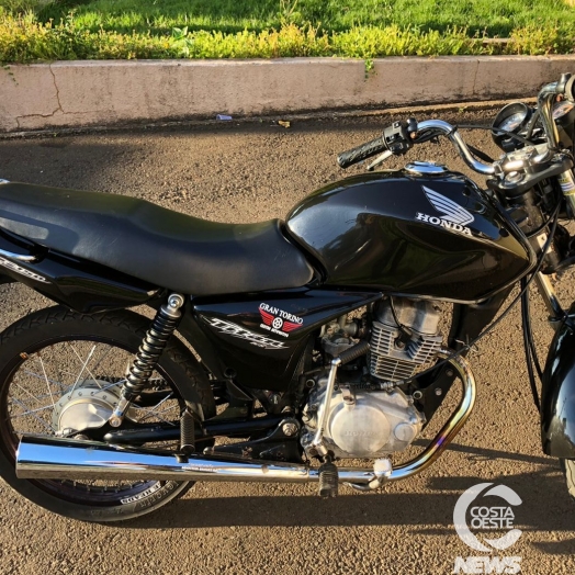 PRE apreende motocicleta adulterada em Missal e encaminha ocupantes para a delegacia