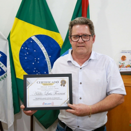 Prefeito de Missal conquista 5ª colocação no ranking dos 100 melhores prefeitos do Paraná