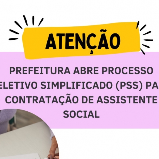 Prefeitura abre PSS para contratação de Assistente Social em Santa Helena