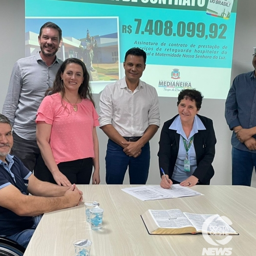 Prefeitura de Medianeira e Hospital e Maternidade Nossa Senhora da Luz celebram contrato de 7,4 milhões anuais