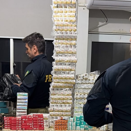 PRF apreende cerca de 4 mil caixas de medicamentos e anabolizantes na BR-277, em Santa Terezinha de Itaipu (PR)