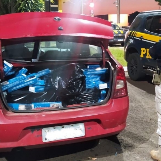 PRF apreende cigarro contrabandeado em Santa Terezinha de Itaipu