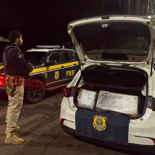 PRF apreende mais de 200 quilos de maconha na BR-277 em Santa Terezinha de Itaipu
