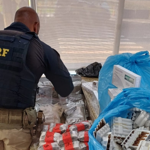 PRF apreende medicamentos irregulares e anabolizantes em van que transportava família na BR-277