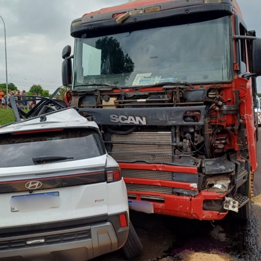 PRF atende grave acidente com óbito na BR-277 em Céu Azul (PR)
