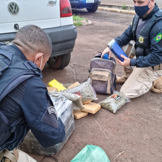 PRF prende duas pessoas por tráfico de drogas em Santa Terezinha de Itaipu