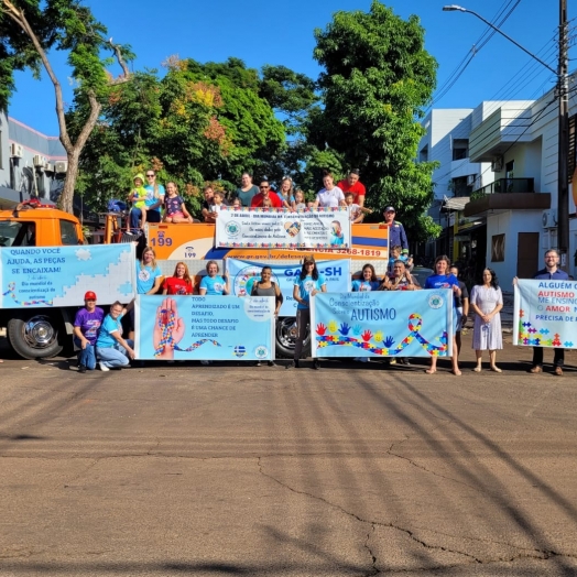 Primeiro movimento de conscientização em prol do Autismo é realizado em Santa Helena