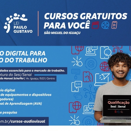 Projeto selecionado pela Lei Paulo Gustavo traz cursos gratuitos para setor audiovisual