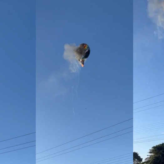 Queda de balão em Praia Grande: novas imagens mostram desespero durante acidente