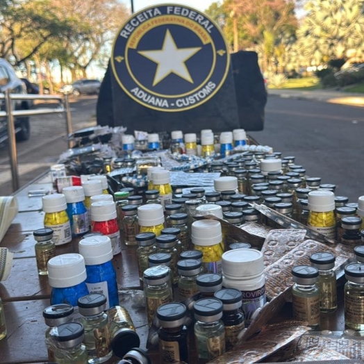 Receita Federal apreende cerca de R$15 mil em anabolizantes e medicamentos para obesidade em São Miguel do Iguaçu