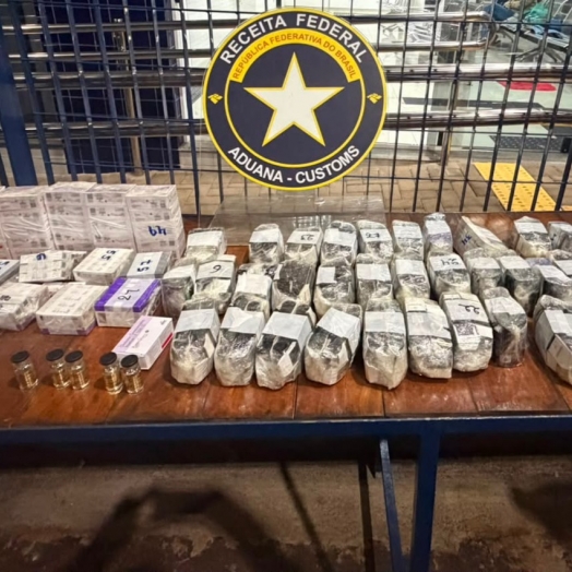 Receita Federal intercepta carga de ampolas de anabolizantes escondida em bagagens na BR-277