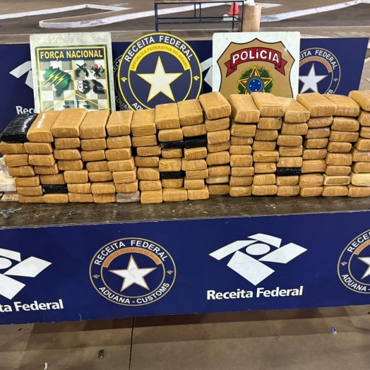 Receita Federal realiza retenção de 68 kg de drogas na Ponte Internacional da Amizade