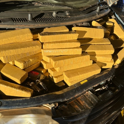 Receita Federal retém 255,9 kg de substância análoga a maconha na Ponte Internacional da Amizade