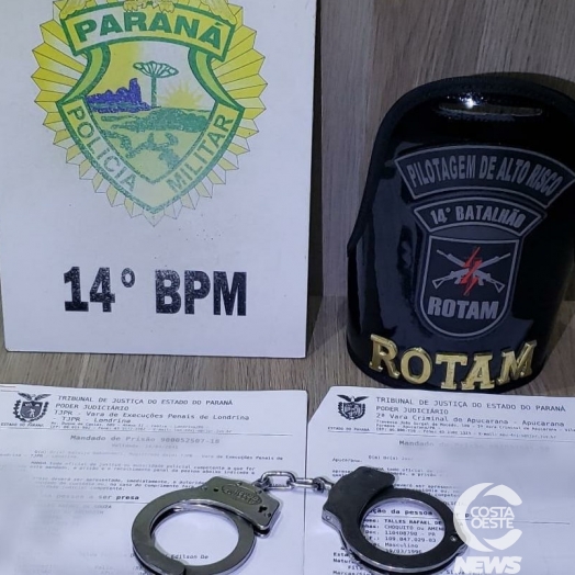 ROTAM cumpre mandado de prisão no Jardim Bela Vista, em São Miguel do Iguaçu