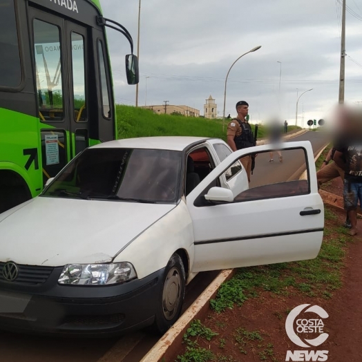 ROTAM prende motorista embriagado após bater contra um ônibus do transporte coletivo em Medianeira