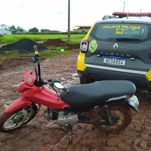 RPA recupera motocicleta furtada em Medianeira