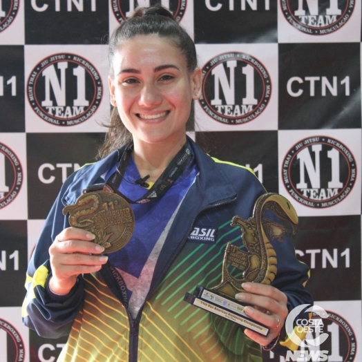 Santa-helenense Talita Kaul fatura seu quarto título pan-americano de Kickboxing