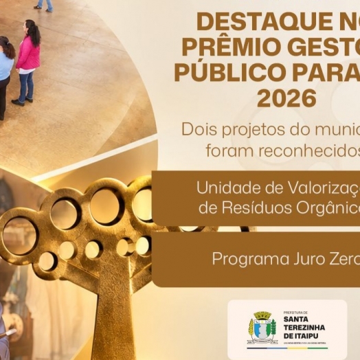 Santa Terezinha de Itaipu é destaque no prêmio gestor público paraná 2026