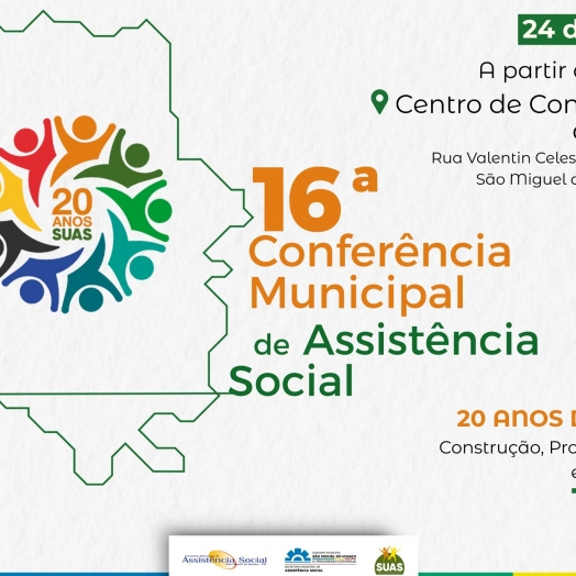 São Miguel do Iguaçu: 16ª Conferência municipal de assistência social será realizada no dia 24 de junho
