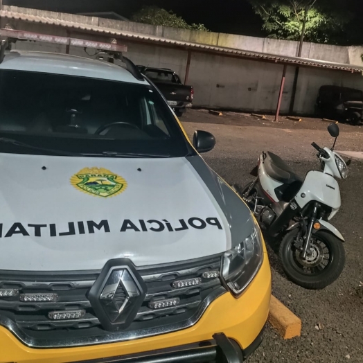 São Miguel do Iguaçu: Ação da PM no Jardim Social termina com homem preso e moto recuperada
