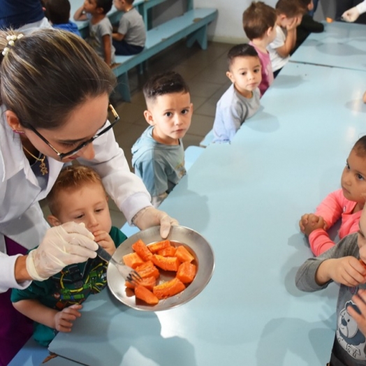 São Miguel do Iguaçu: Alunos do CMEI Olímpia Pizzolo conhecem as frutas e a importância para a saúde