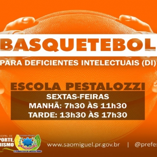 Esporte de São Miguel do Iguaçu disponibiliza escolinha de basquetebol adaptado para alunos com deficiência intelectual