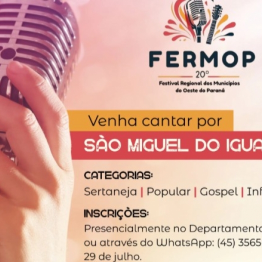 São Miguel do Iguaçu: Governo municipal abre inscrições para interessados em representar o município no 20º Fermop