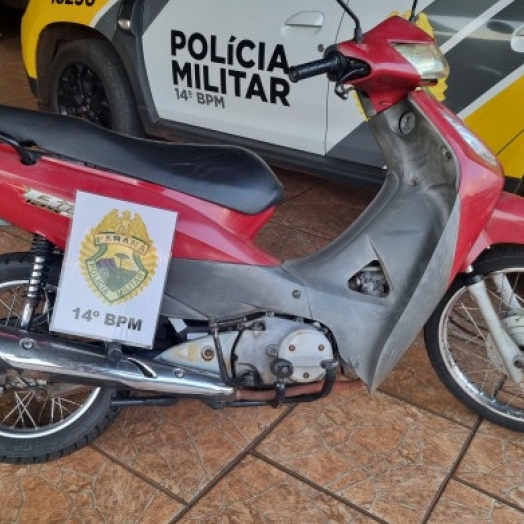 São Miguel do Iguaçu: motocicleta deixada em vegetação por falha mecânica mobiliza PM