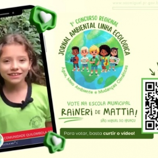 São Miguel do Iguaçu: Projeto de escola municipal participa de concurso regional com votação popular