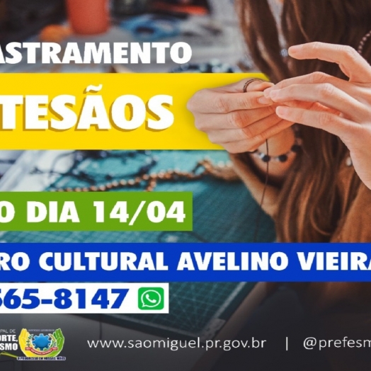São Miguel do Iguaçu realiza cadastramento de artesãos do município