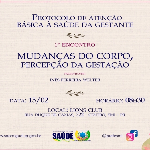 São Miguel do Iguaçu vai implantar o programa ‘Protocolo de Atenção Básica à Saúde da Gestante’ no dia 15