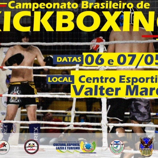 São Miguel do Iguaçu vai sediar o Campeonato Brasileiro de Kickboxing nos dias 06 e 07 de maio