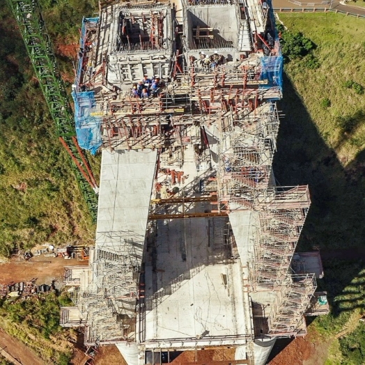 Segunda ponte sobre o Rio Paraná, financiada por Itaipu, avança para 57% de execução